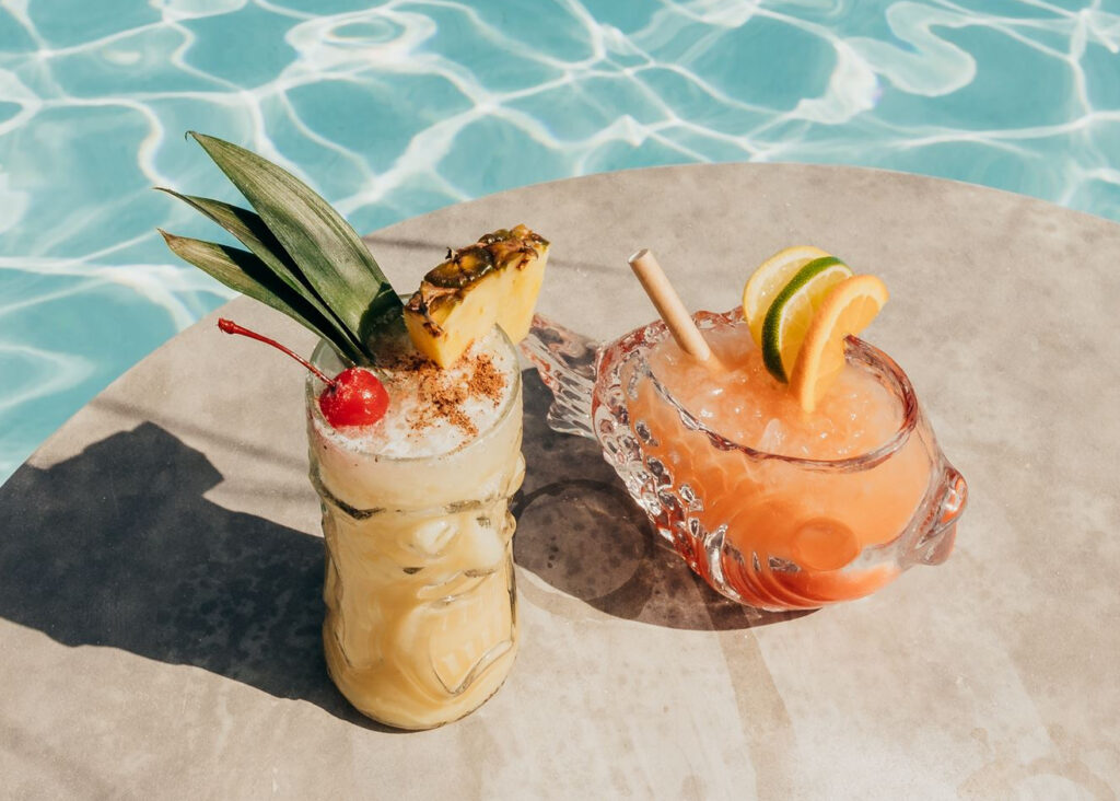 Two frozen drinks in corpus christi from Lelo's Island Bar