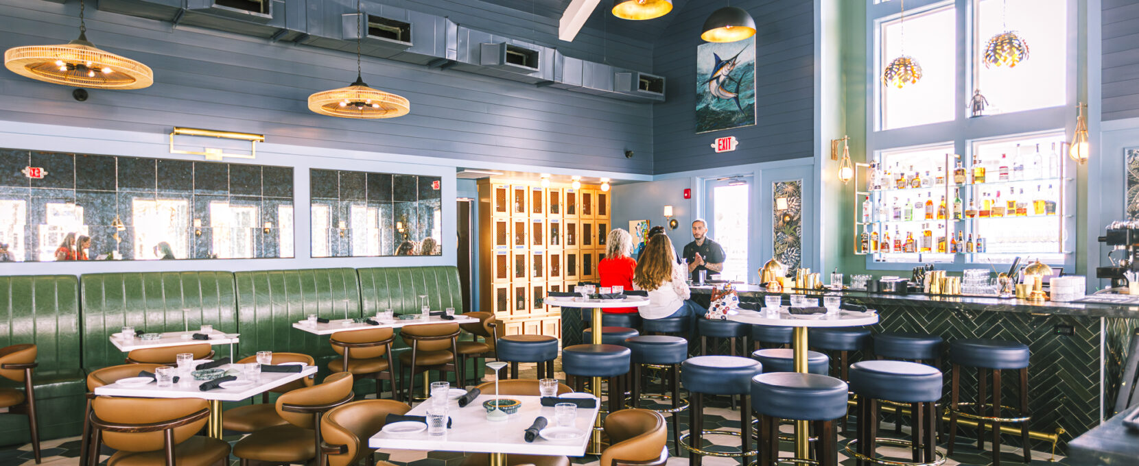 Interior shot of Stout's at the Shore located in Cinnamon Shore in Corpus Christi, Texas.