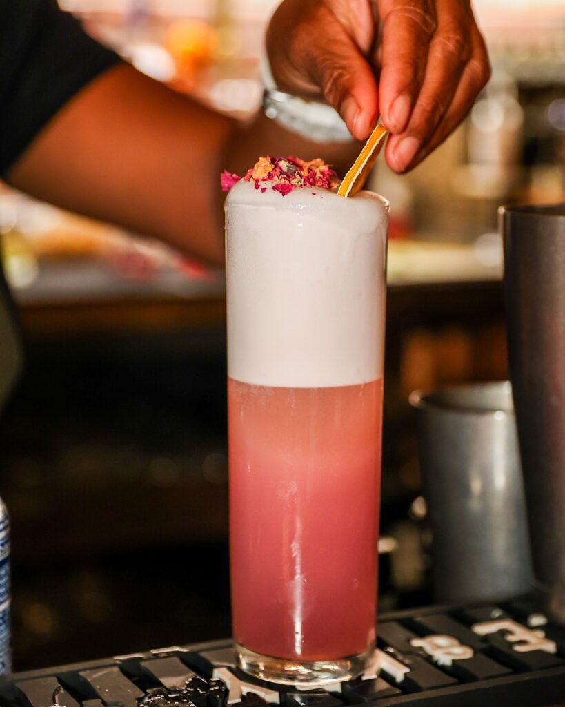 The Secret Garden cocktail from Nueces Whiskey Library in Corpus Christi, Texas. 